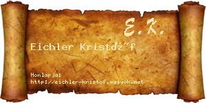 Eichler Kristóf névjegykártya