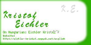 kristof eichler business card